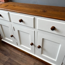 Load image into Gallery viewer, Pine Display Dresser painted in Frenchic Peppermint
