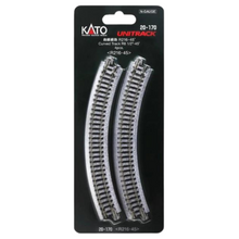 Load image into Gallery viewer, KATO - 20-170 - Curved Track (216mm Radius x 4) 45 Degree - N Gauge
