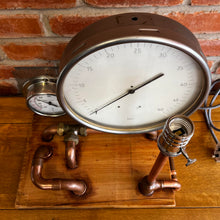 Load image into Gallery viewer, Large Gauge Lamp - Handmade Vintage Steampunk / Industrial
