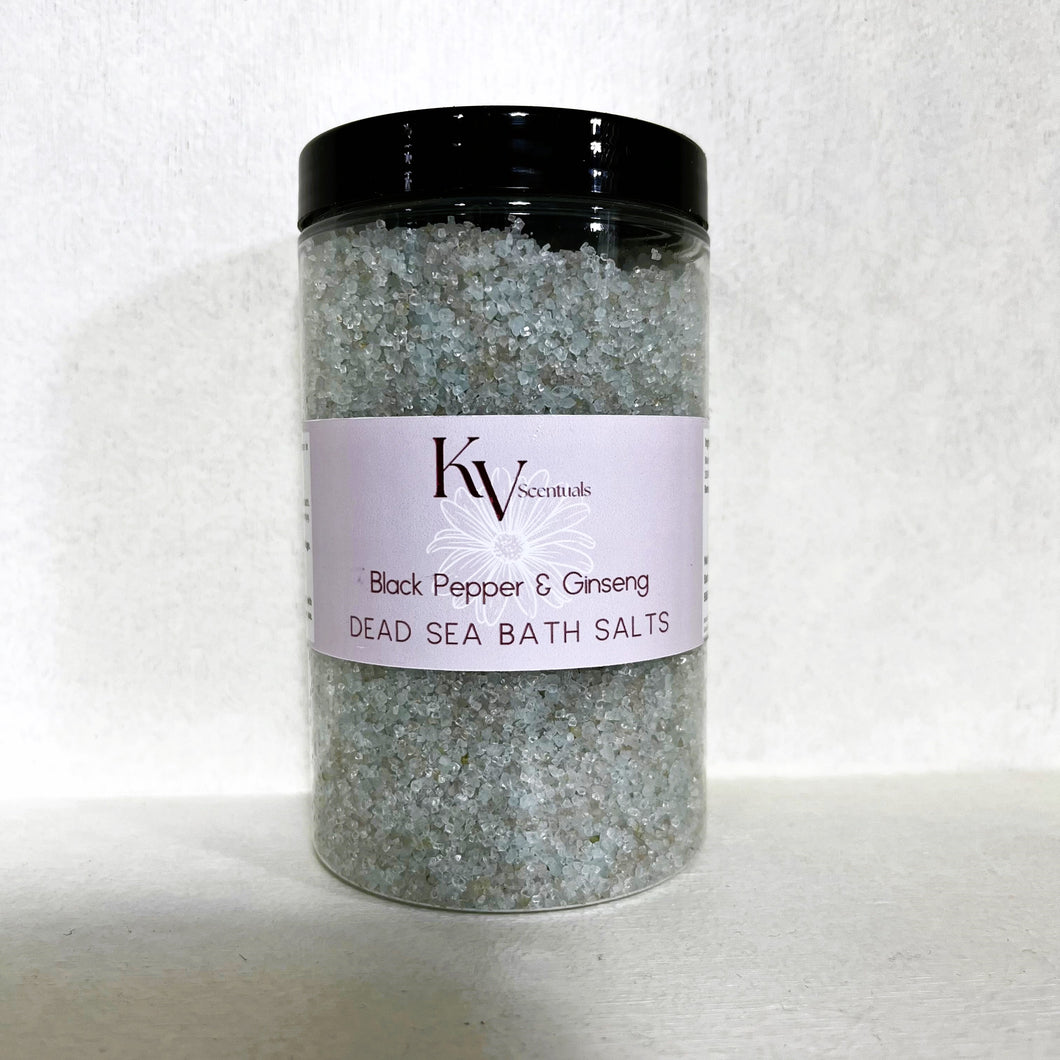 Black Pepper & Ginseng Dead Sea Bath Salts 475g