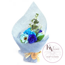 Load image into Gallery viewer, Standing Soap Flowers Bouquet - Blue
