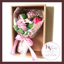 Load image into Gallery viewer, Boxed Hand Soap Flowers Bouquet - Pink
