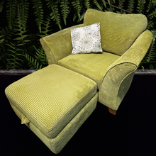 Load image into Gallery viewer, DFS Armchair and Storage Stool - Marley - Lime
