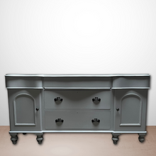 Load image into Gallery viewer, Lovely Curved Sideboard painted in Frenchic Swanky Pants - A lovely subtle Grey
