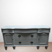 Load image into Gallery viewer, Lovely Curved Sideboard painted in Frenchic Swanky Pants - A lovely subtle Grey
