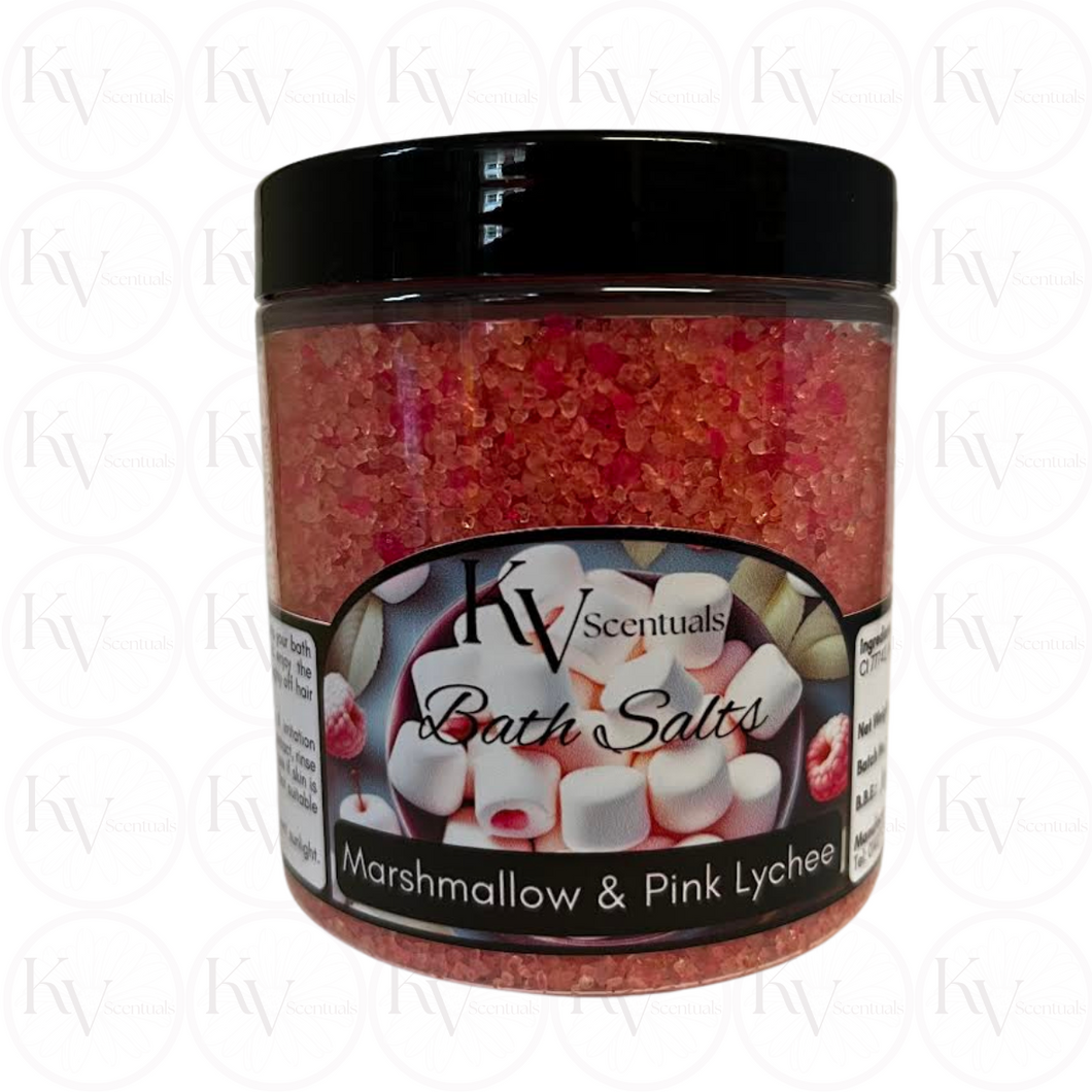 Marshmallow & Pink Lychee Soaking Bath Salts