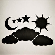 Load image into Gallery viewer, Stencil - No.107 - A4 - Clouds, Sunshine, Moon and Stars
