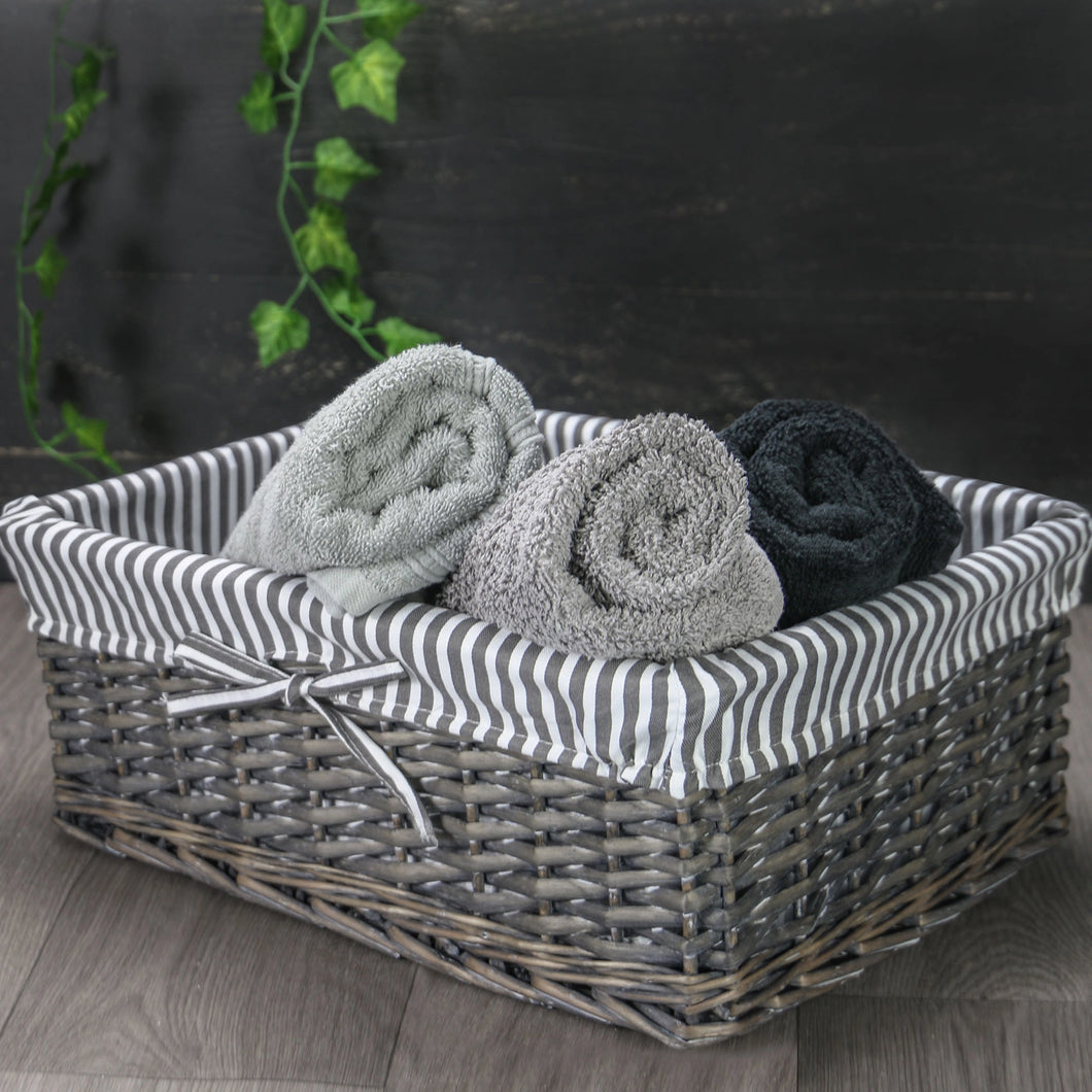 Grey Wicker Basket {Large}