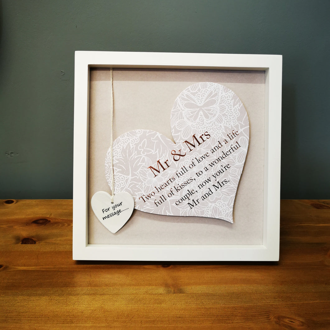 Square Mr & Mrs Framed Picture Can Be Personalised