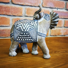 Load image into Gallery viewer, Wooden Effect Elephant With Child Ornament
