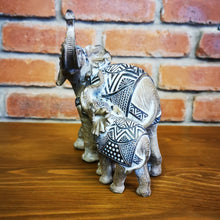 Load image into Gallery viewer, Wooden Effect Elephant With Child Ornament
