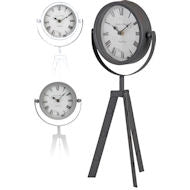 Load image into Gallery viewer, Metal Tripod Table Clock - Choice of colours to choose from
