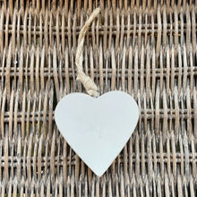 Load image into Gallery viewer, White Wooden Hanging Heart
