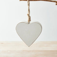 Load image into Gallery viewer, White Wooden Hanging Heart
